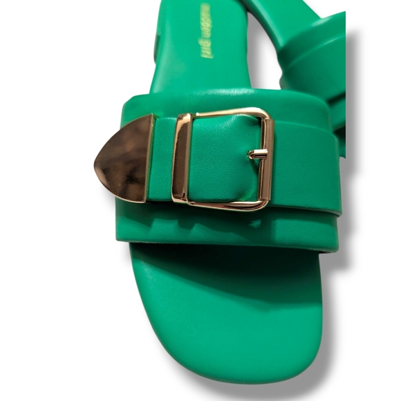 Madden Girl Women's Avaa Flat Sandal In Green Paris Sz. 7.5 - Picture 7 of 12